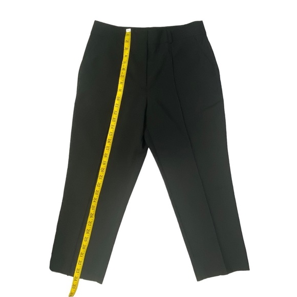 Asos Design Women’s Black Cropped High-Rise Pants, Front Seam, EUC, Size 14 - Picture 8 of 14